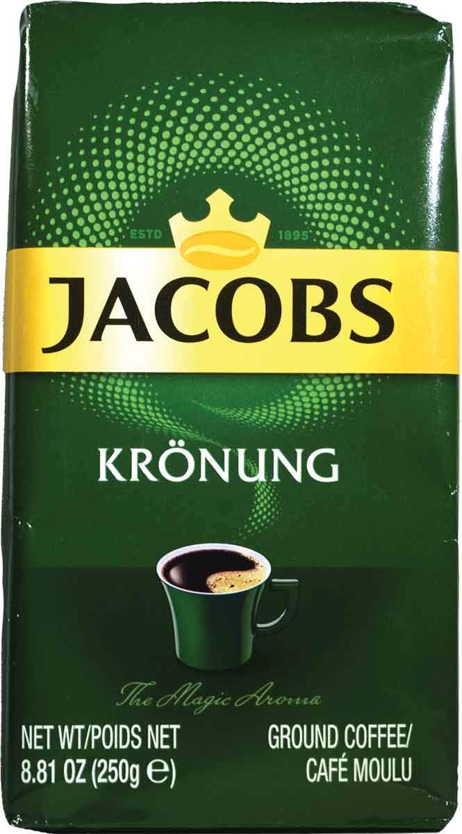 Jacob's Coffee Kronung ground coffee – rich aroma for a smooth morning brew.