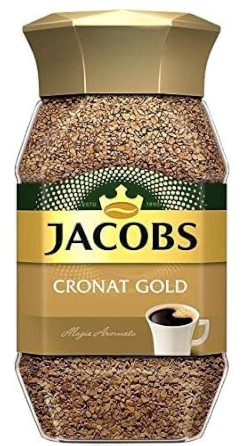 Jacobs Cronat Gold Instant Coffee front view in a 200 g package for quick brewing