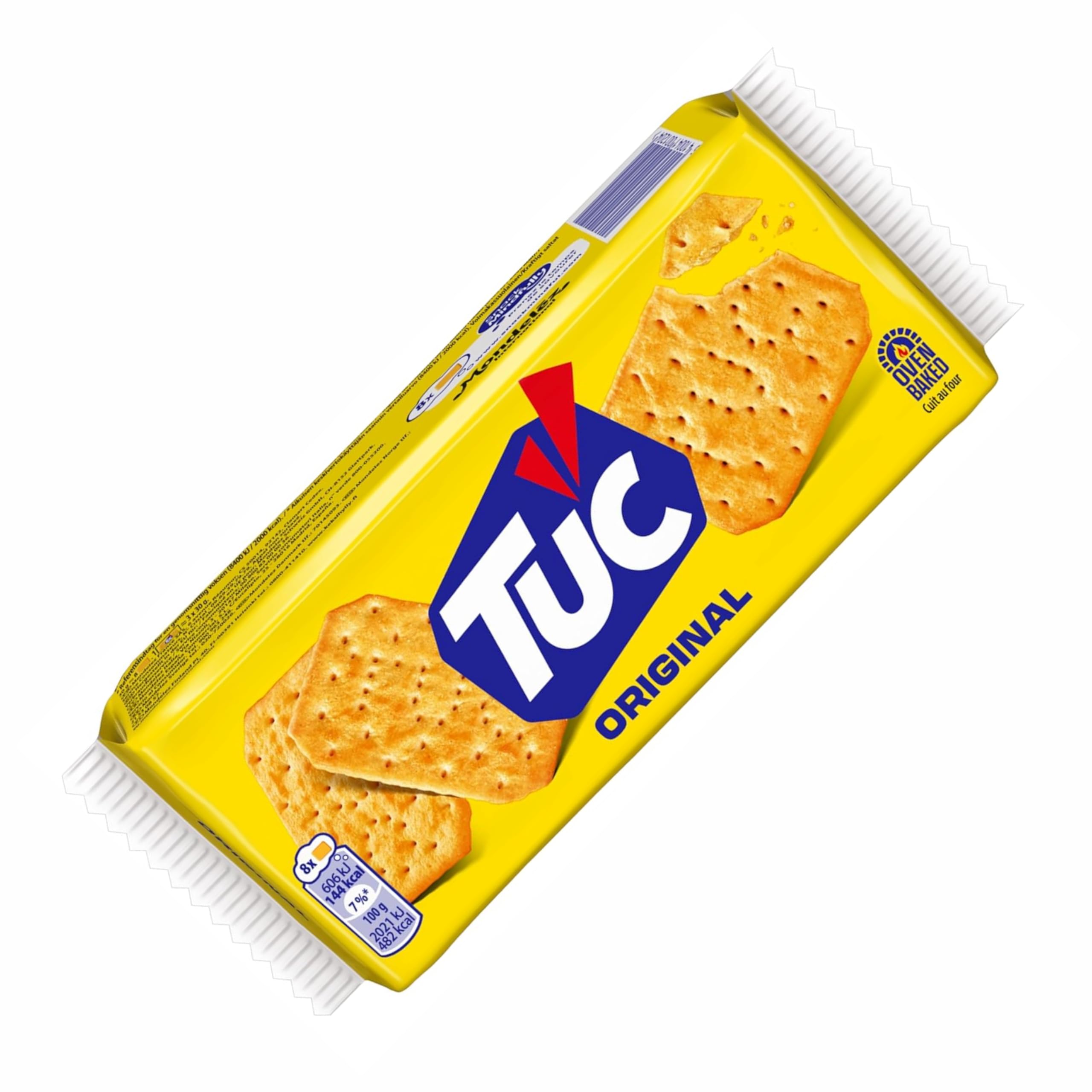 Jacobs Tuc Snack Crackers Original on kitchen counter for easy access
