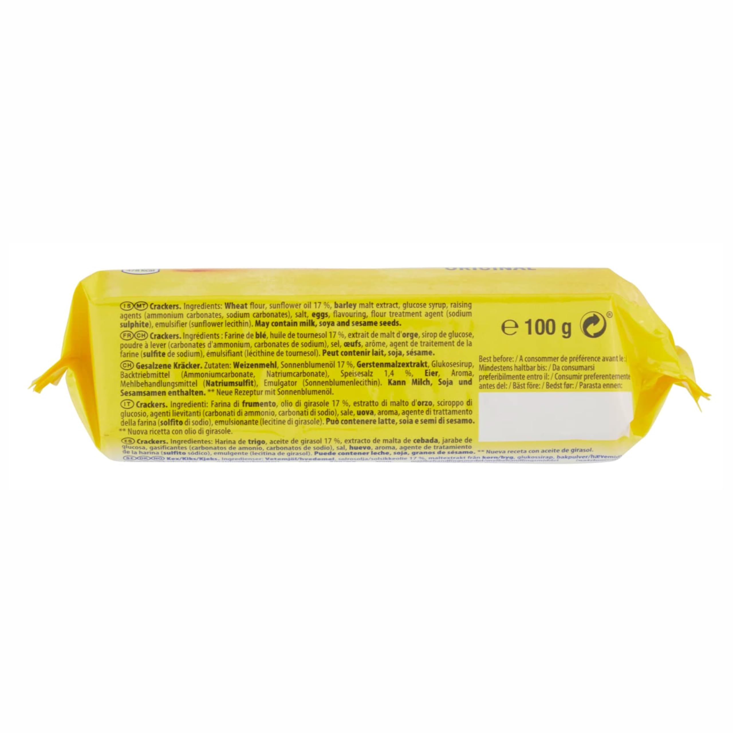 Jacobs Tuc Snack Crackers Original packaging stack for compact storage