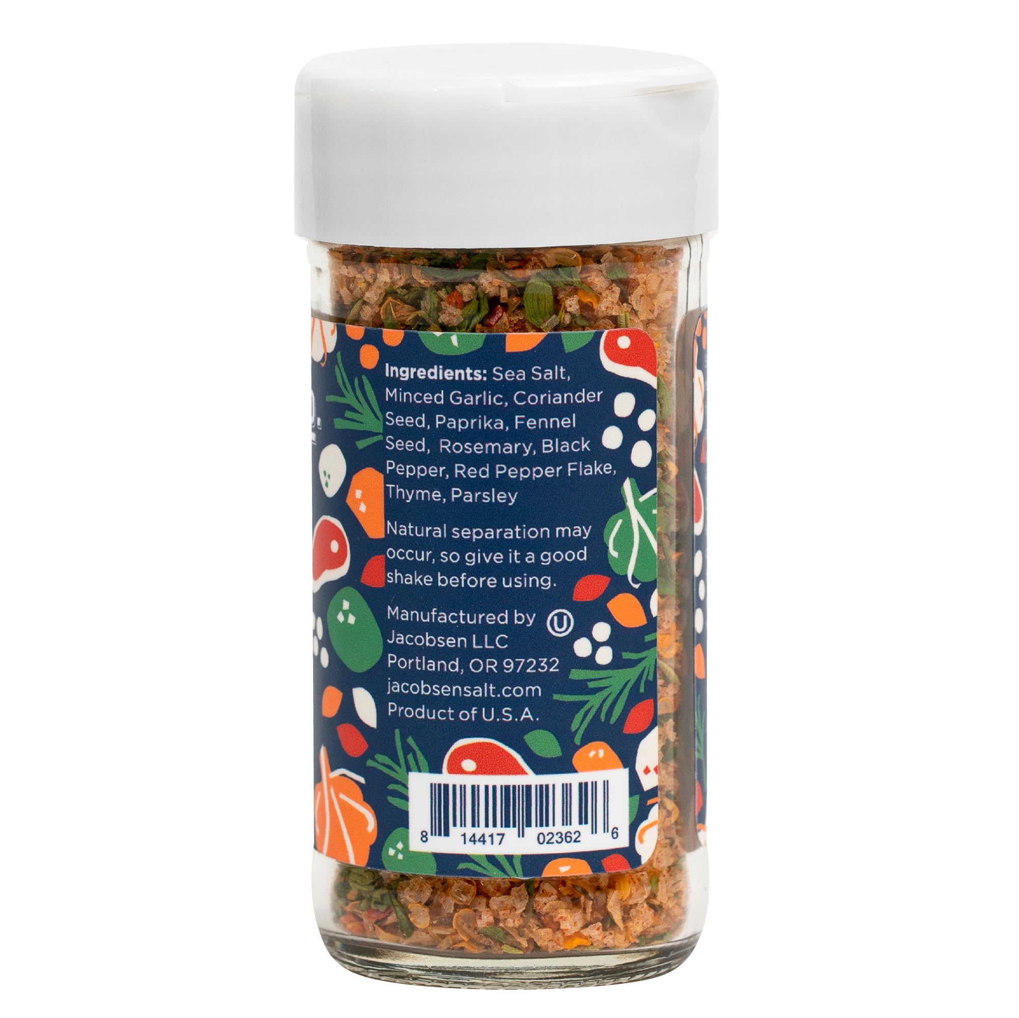 Jacobsen Salt Co. seasoning ingredients closeup with garlic and paprika.