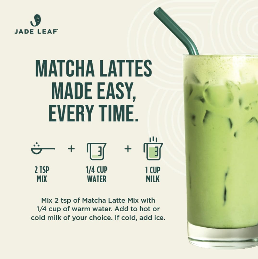 Jade Leaf latte cup featuring a warm, inviting homemade matcha latte.