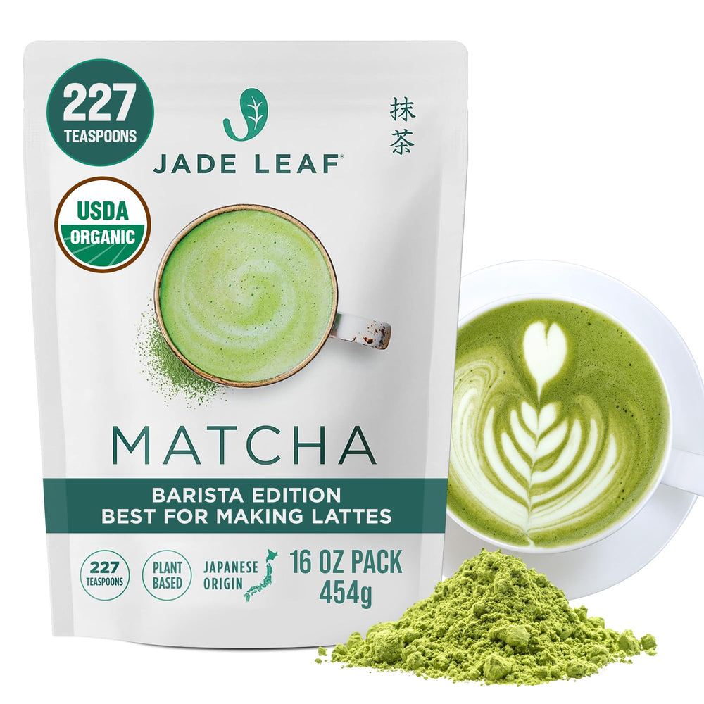 Jade Leaf Matcha bulk pouch 454g for daily rituals.