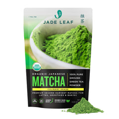 Jade Leaf Matcha culinary powder in a jar ready for baking and recipes.