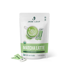 Jade Leaf Matcha Latte stick pack for quick café-style lattes at home.