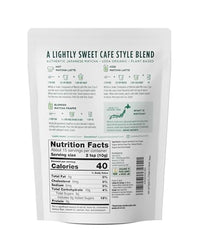 Jade Leaf Matcha Strawberry Latte label highlights organic ingredients and flavor
