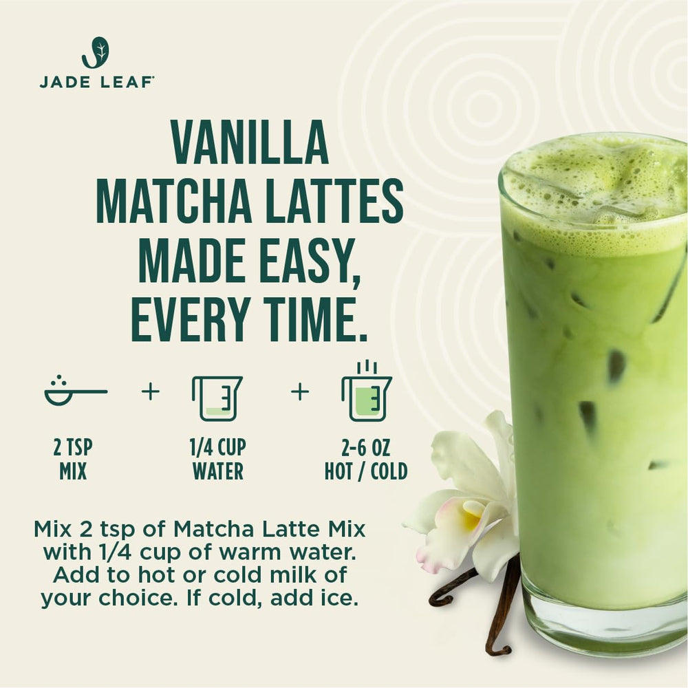Steaming milk to top a vanilla matcha latte