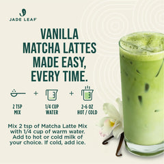 Steaming milk to top a vanilla matcha latte