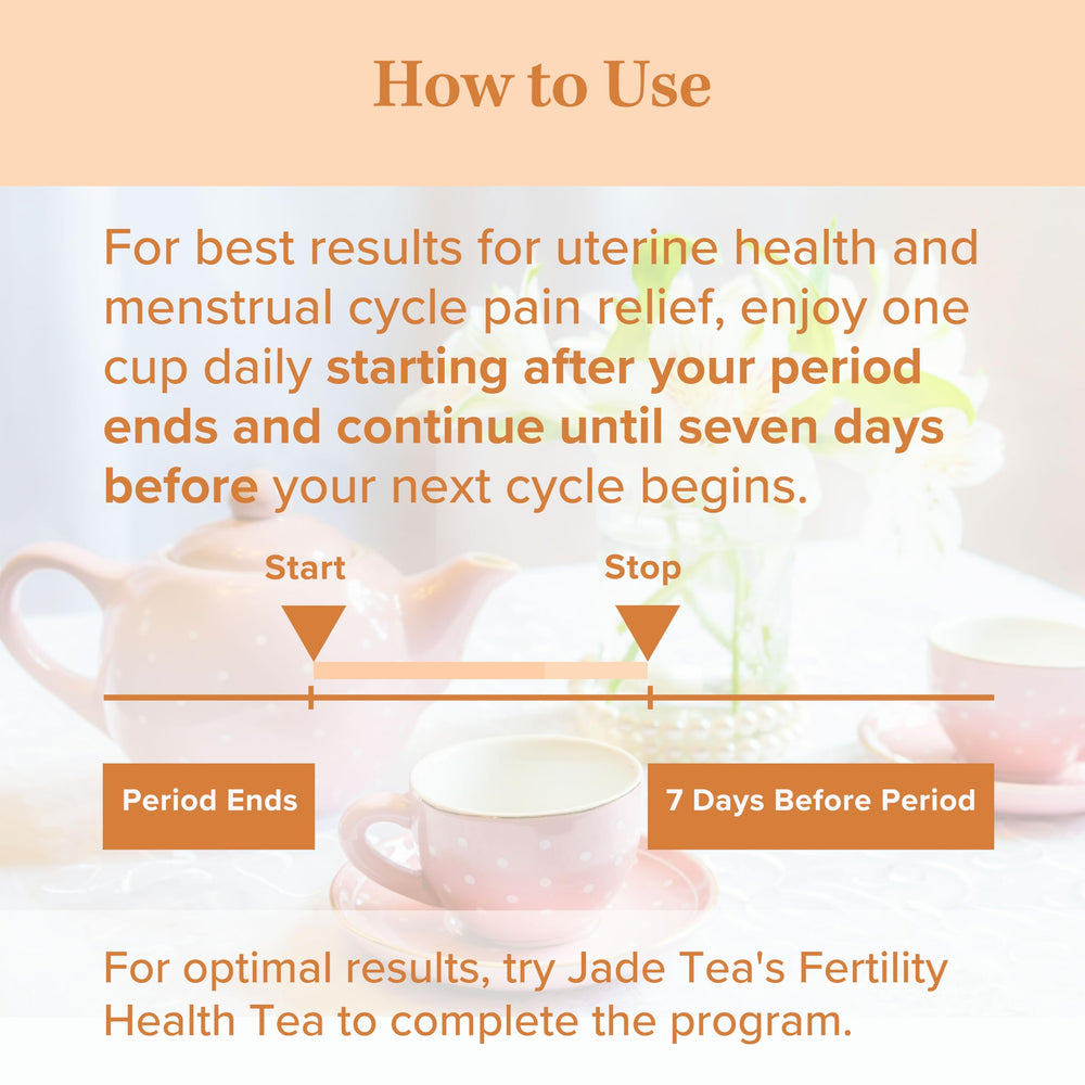 Jade Tea hot cup with the tea bag signaling a caffeine-free detox option.