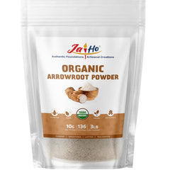 Jai Ho Arrowroot Powder bulk 3lb pouch ready for gluten-free cooking.