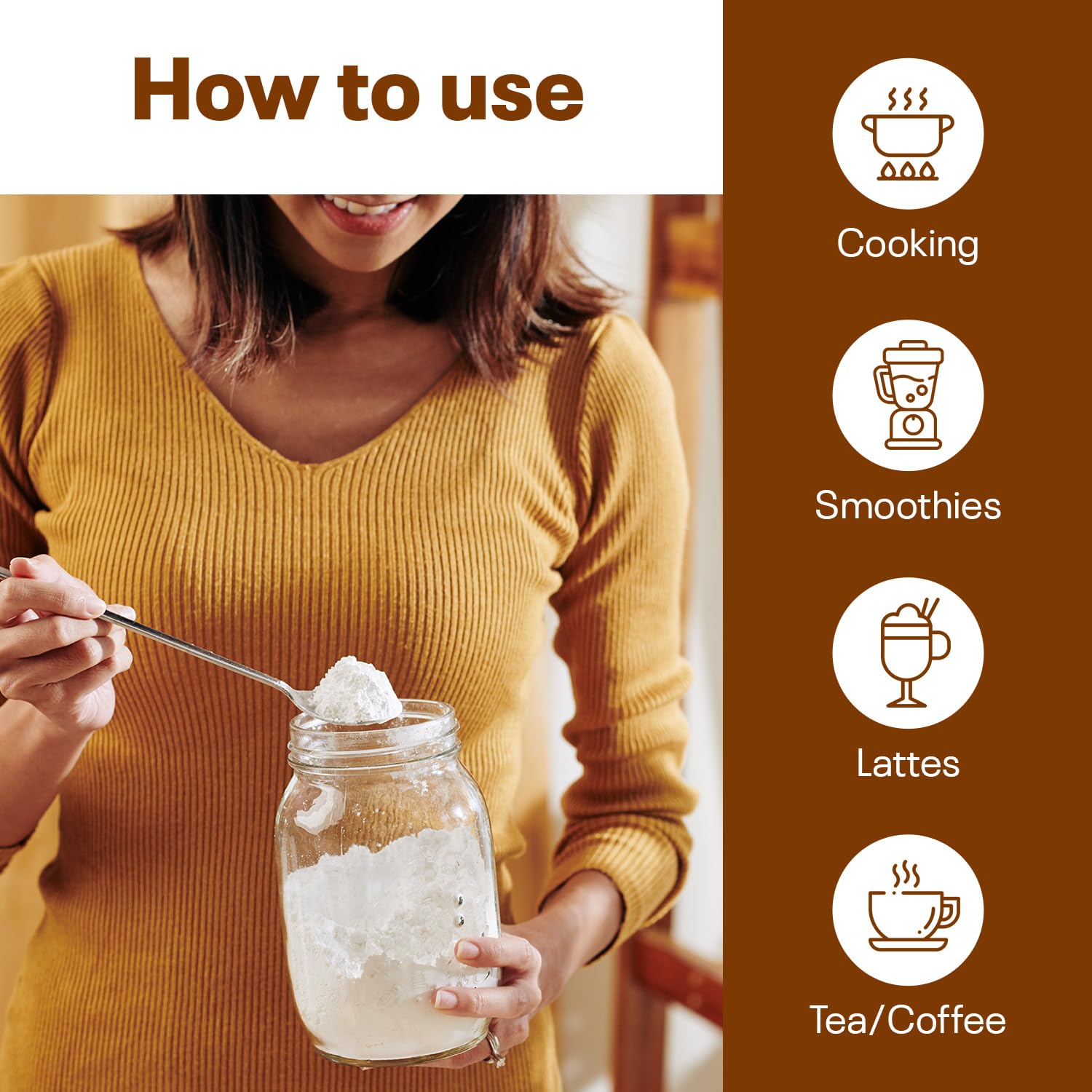 Fine white Jai Ho Arrowroot Powder ideal for baking and vegan meals.