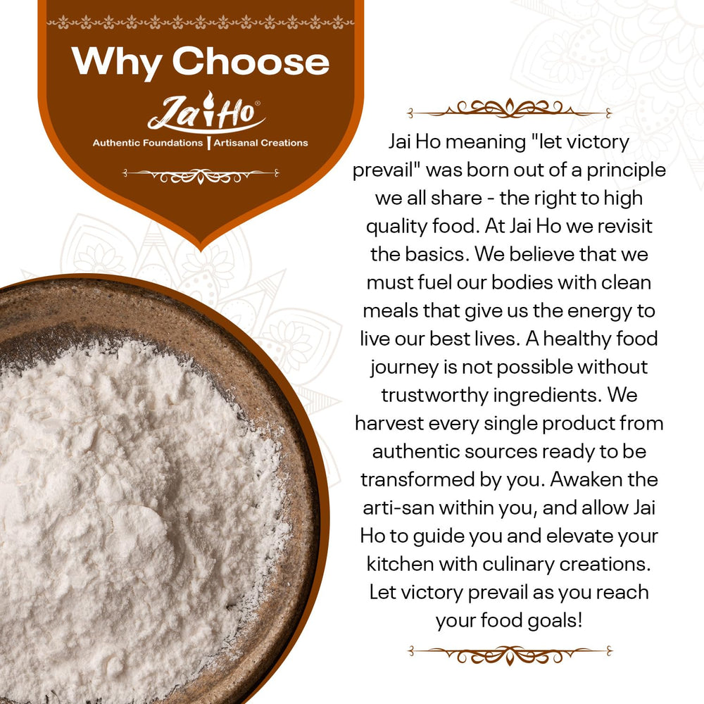 Neutral flavor Jai Ho Arrowroot Powder blends into recipes seamlessly.
