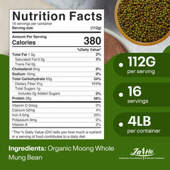 Jai Ho moong beans ready for sprouting in a jar