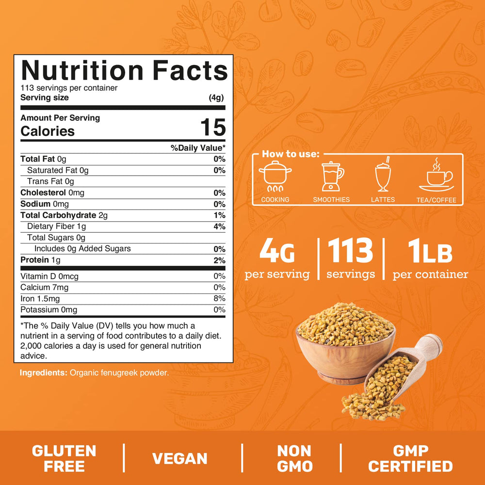 Jai Ho organic fenugreek powder closeup highlights fine texture.