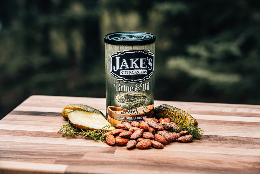 Jake's Nut Roasters Peanut-free facility label emphasizing allergen-conscious production