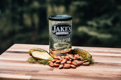 Jake's Nut Roasters Peanut-free facility label emphasizing allergen-conscious production