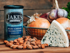 Jake's Nut Roasters small-batch roasted almonds emphasize artisanal care and fresh flavor.