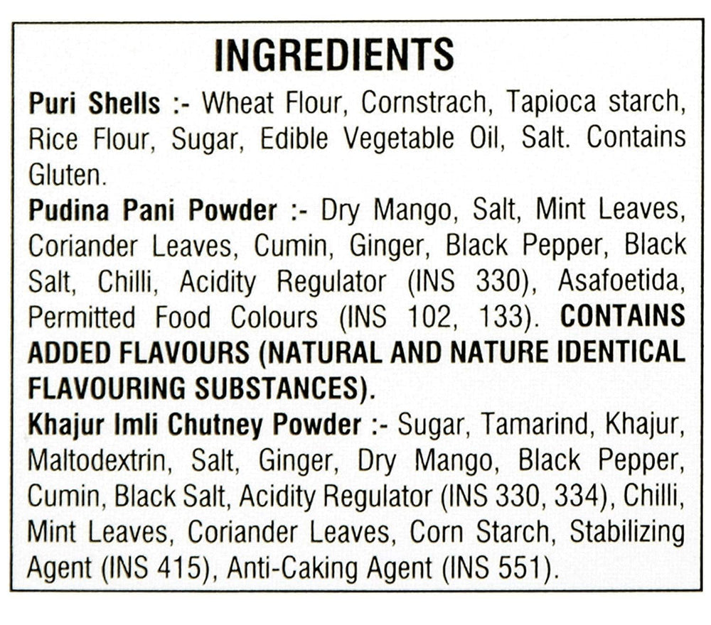 Jalani Pani Puri Magic box open, contents ready for sharing.