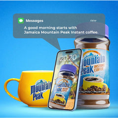 Jamaica Mountain Peak aroma-rich brew in a mug highlights bold flavor ready in seconds.
