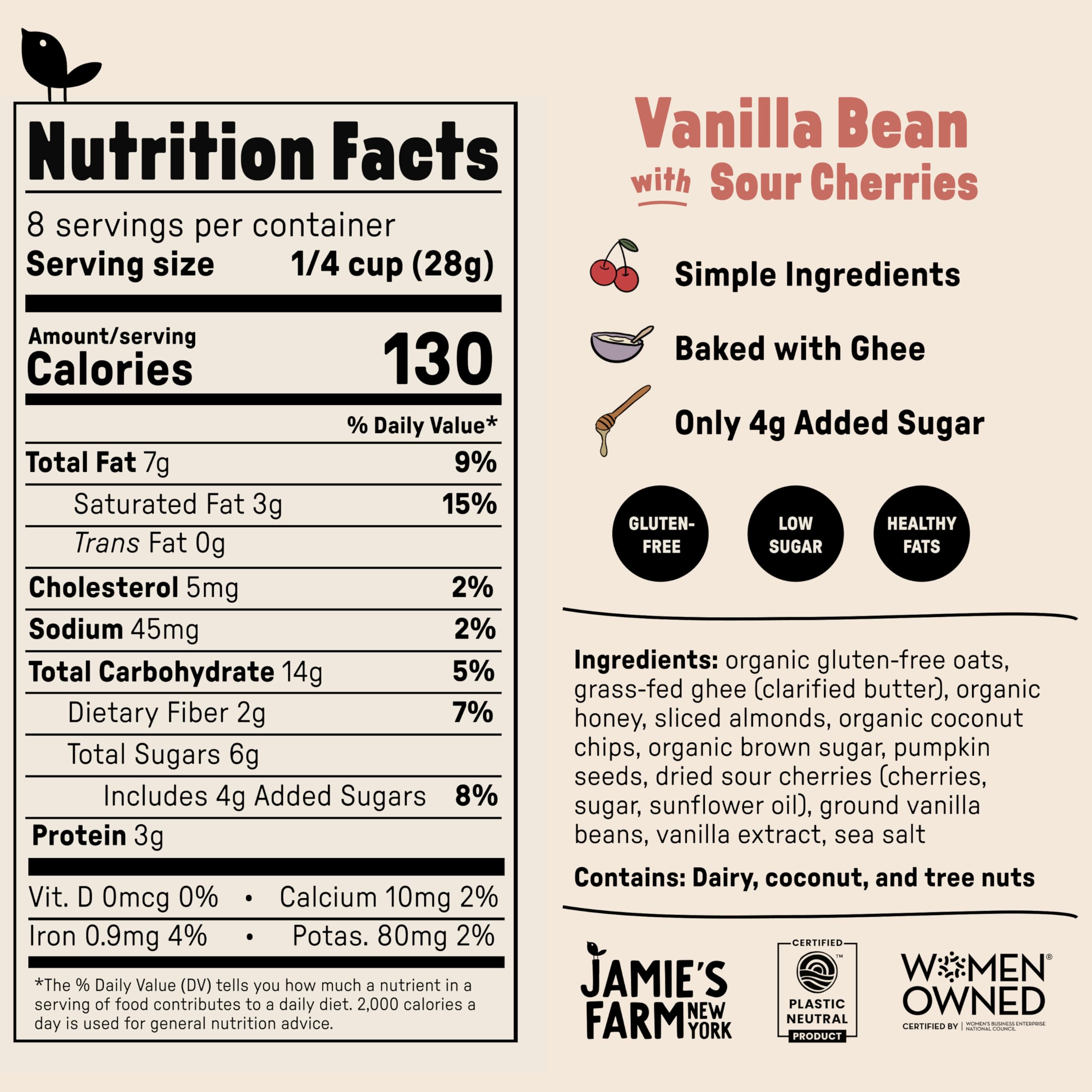 Jamie’s Farm Vanilla Bean Granola crunch close-up highlighting light, crunchy texture