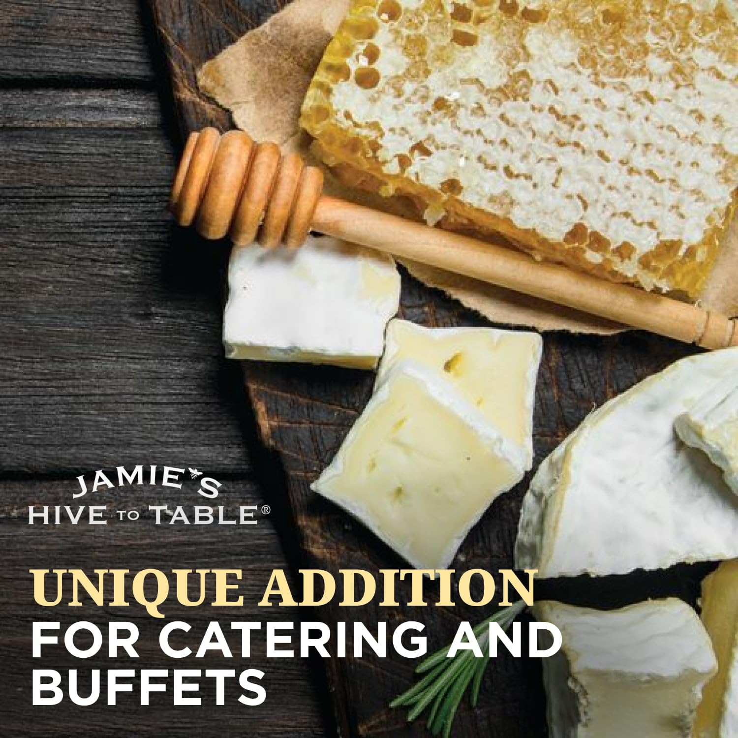 Jamie’s Hive To Table honeycomb harvested from Georgia hives.