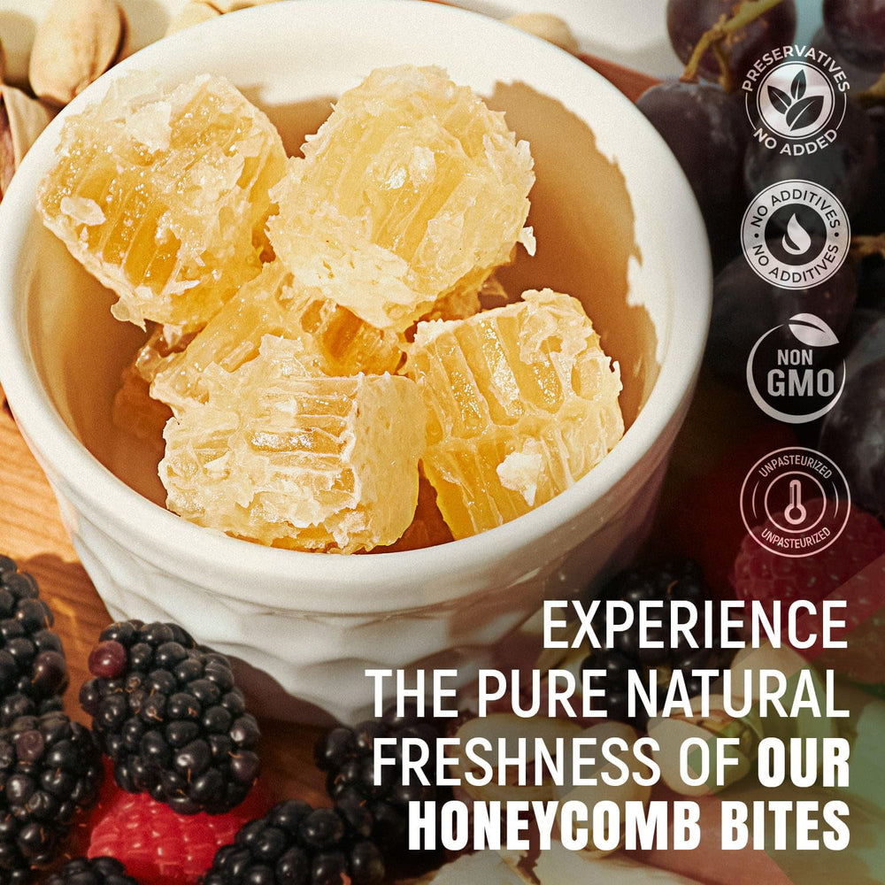 Jamie’s Hive To Table honeycomb bites mixed into yogurt for texture and flavor.