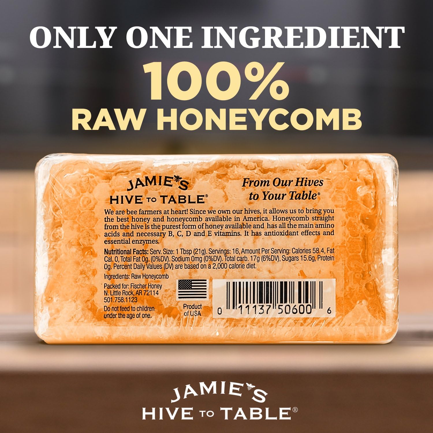 Jamie’s Hive To Table honeycomb with crackers highlights texture.