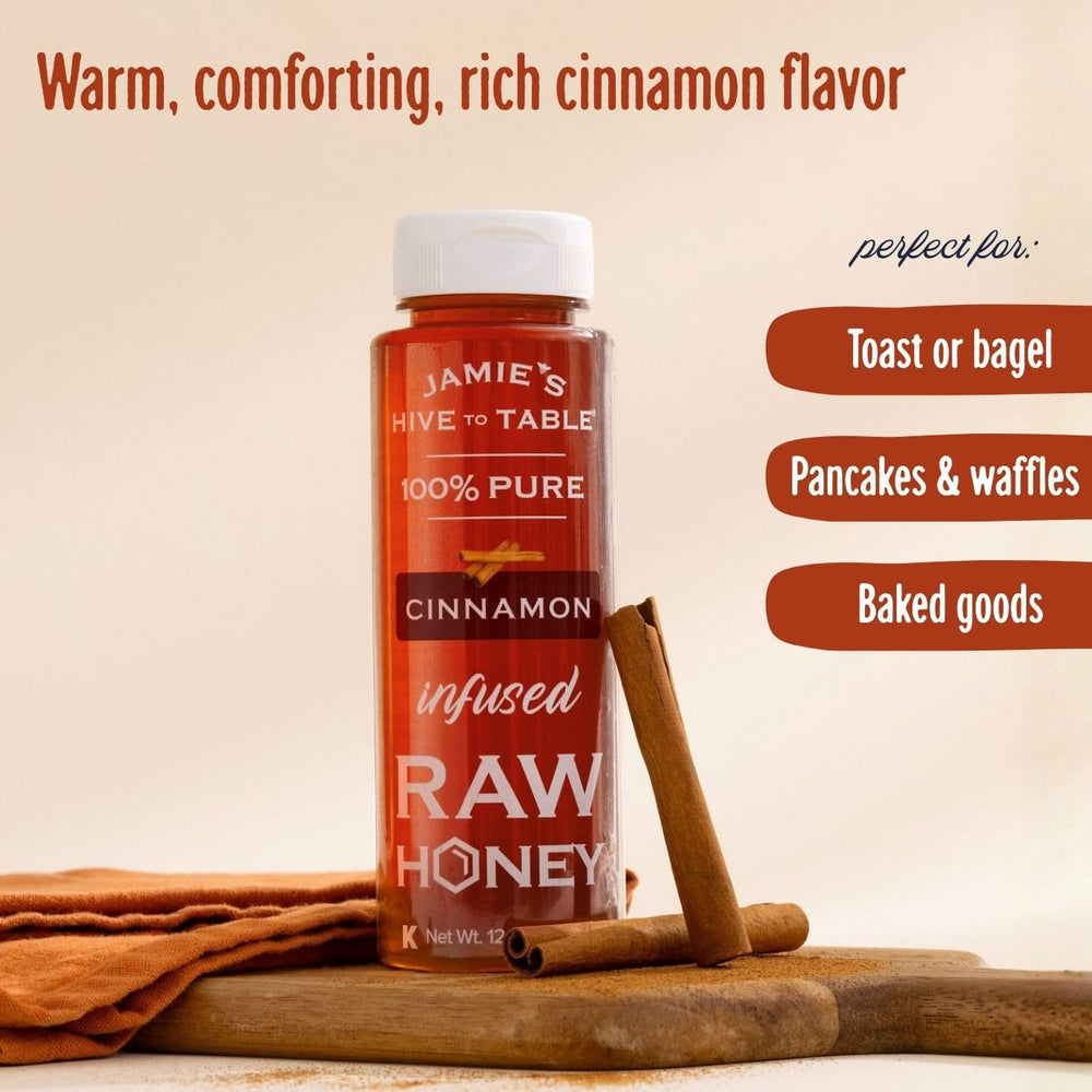 Jamie's Hive to Table label close-up shows natural color and texture