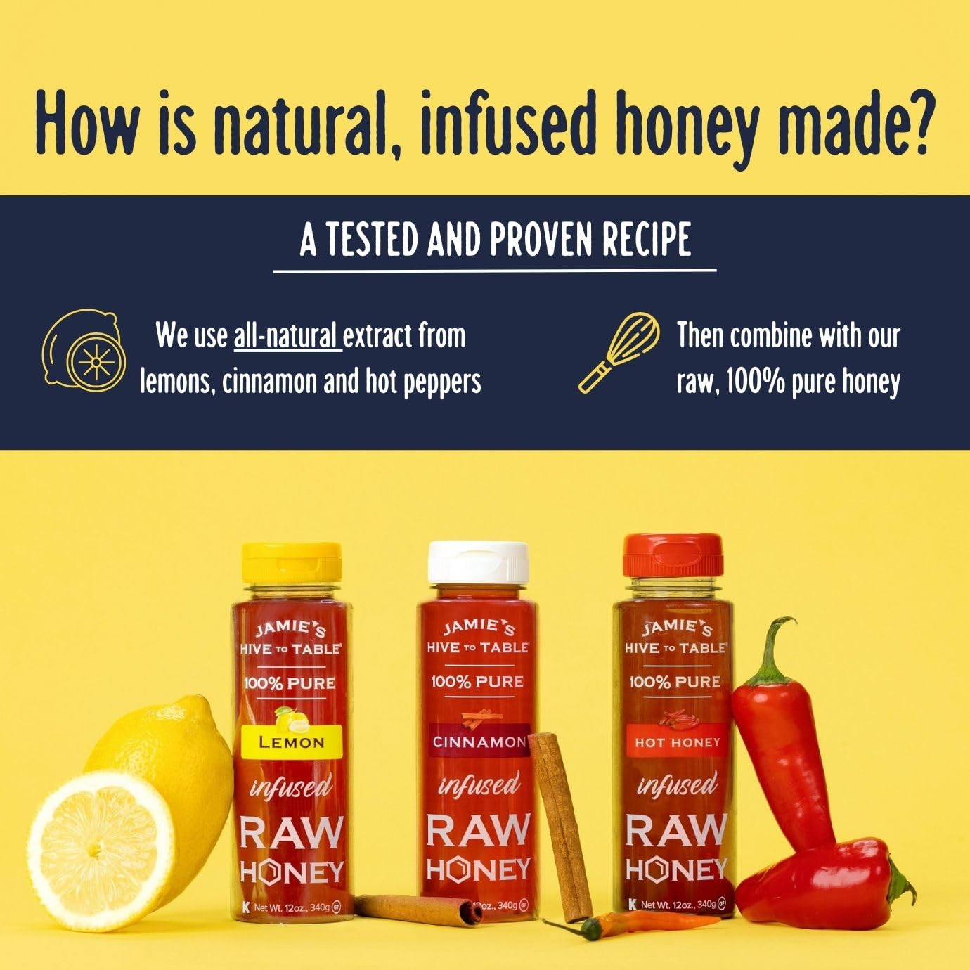 Jamie's Hive to Table three-bottle pack delivers convenient pantry staple
