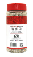 Jane's Krazy Mixed-up Original Salt Blend granulated texture with herbs for flavorful finishing.