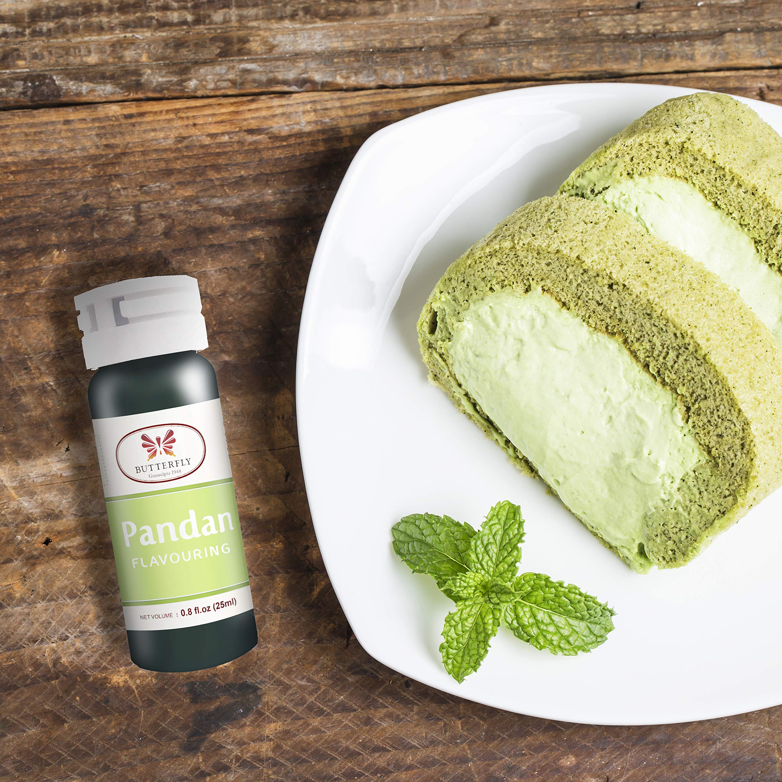 Jans Butterfly flavoring extract paste pandan pipe-cap, easy portioning