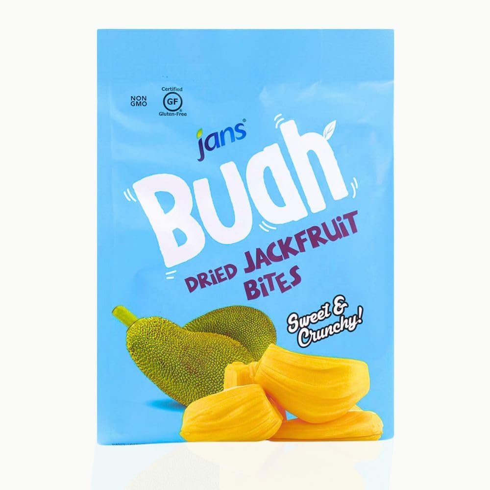 Jans Jackfruit Chips snack bowl showcasing healthy indulgence option.