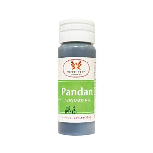 Jans pandan extract bottle pour enhances dessert flavor in baking and drinks