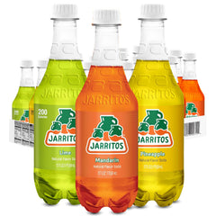 Jarritos Mandarin bottle close-up showing bright citrus flavor and glass packaging.