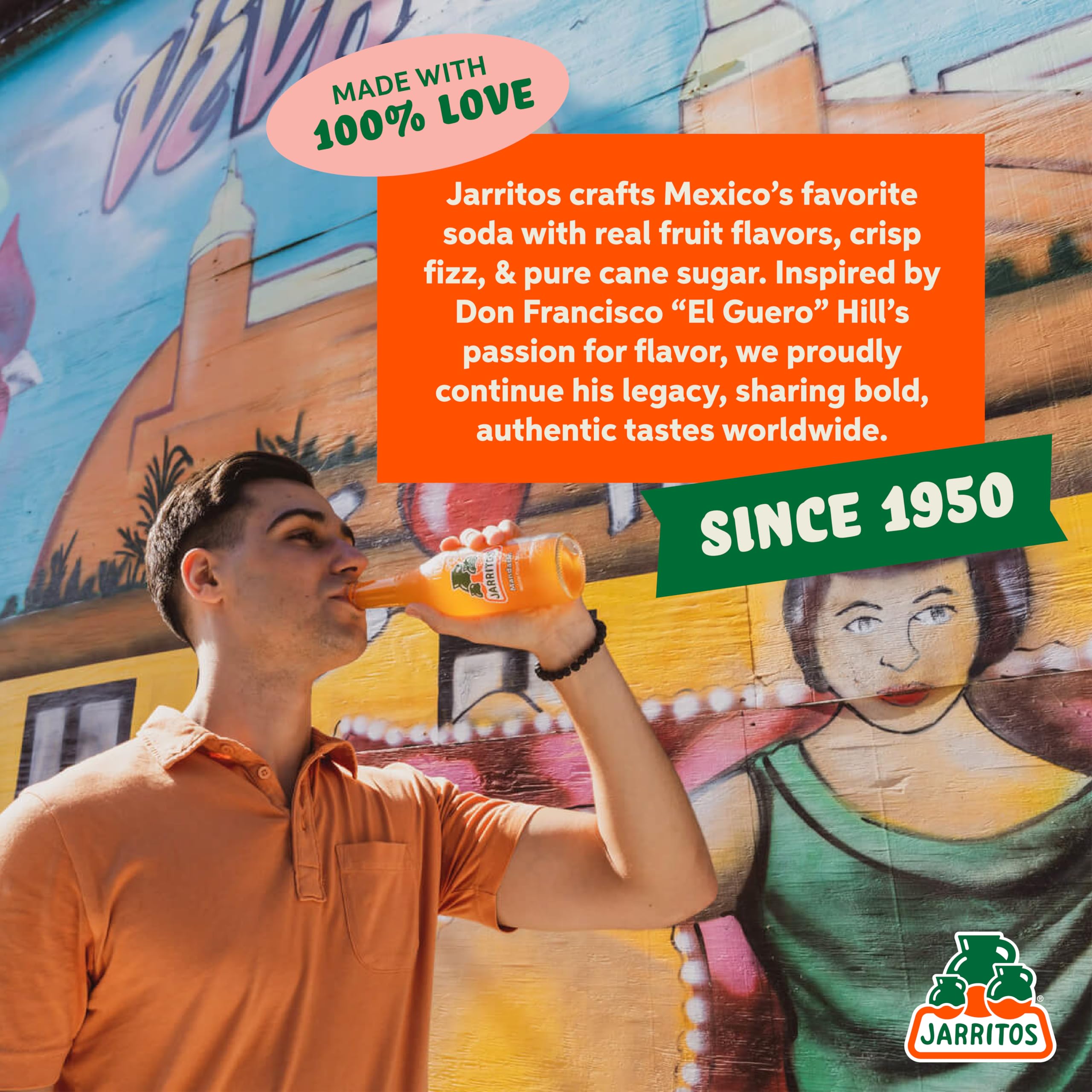Jarritos beverages displayed at a backyard party setup.