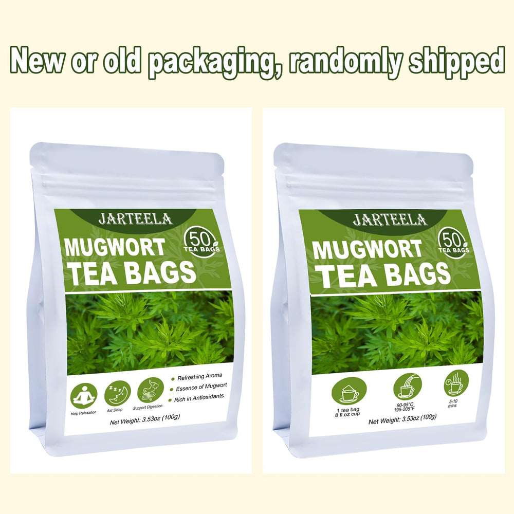 Non-GMO mugwort blend in recyclable packaging, crafted for purity.