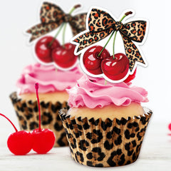 JarThenaAMCS cheetah-bow-topper brightens cupcakes for parties.