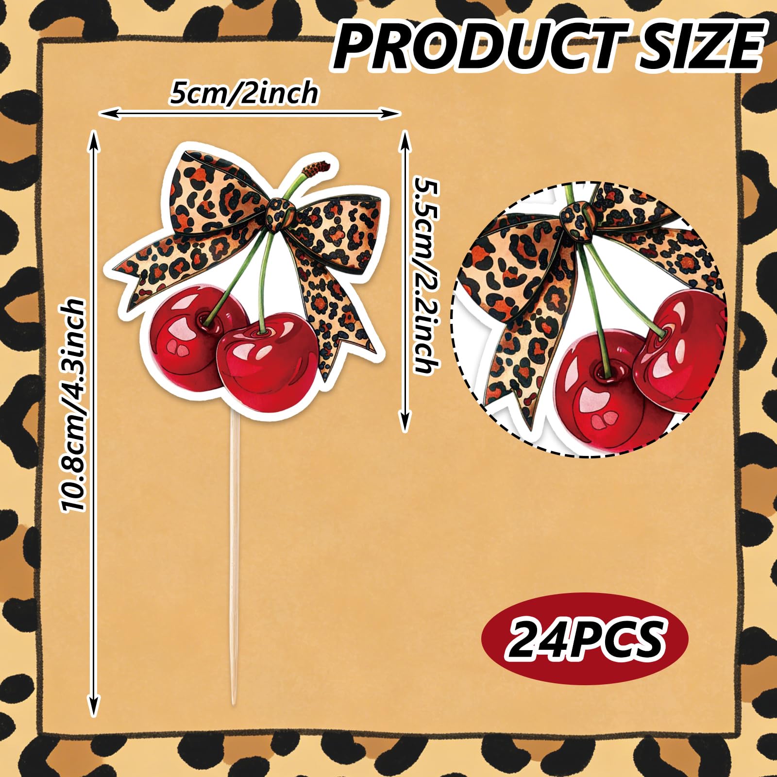 JarThenaAMCS leopard-print-cake-topper elevates desserts for celebrations.