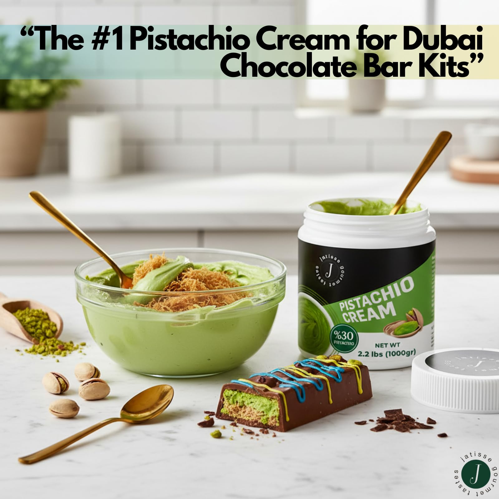 No palm oil, clean ingredients in Jatisse Pistachio Cream
