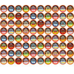 Java Factory assorted sampler box with 80 pods for convenient flavor variety.