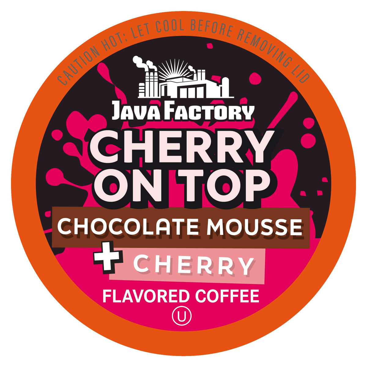 Java Factory Cherry On Top pod close-up showing rich cherry flavor