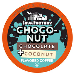 Java Factory Choconut capsule pack showing tropical chocolate coconut flavor.