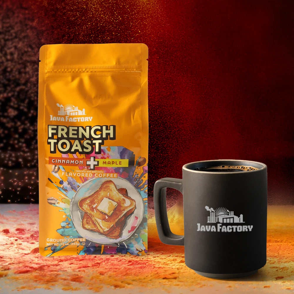Java Factory Cinnamon Maple aroma image evoking a comforting breakfast moment.