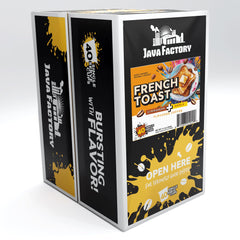 Java Factory French Toast cup steaming with cinnamon aroma