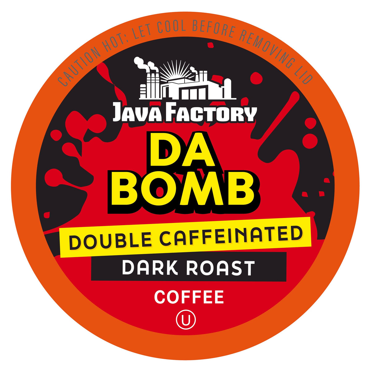 Java Factory Da Bomb Extra Bold pods in the box, ready for a high-caffeine start.