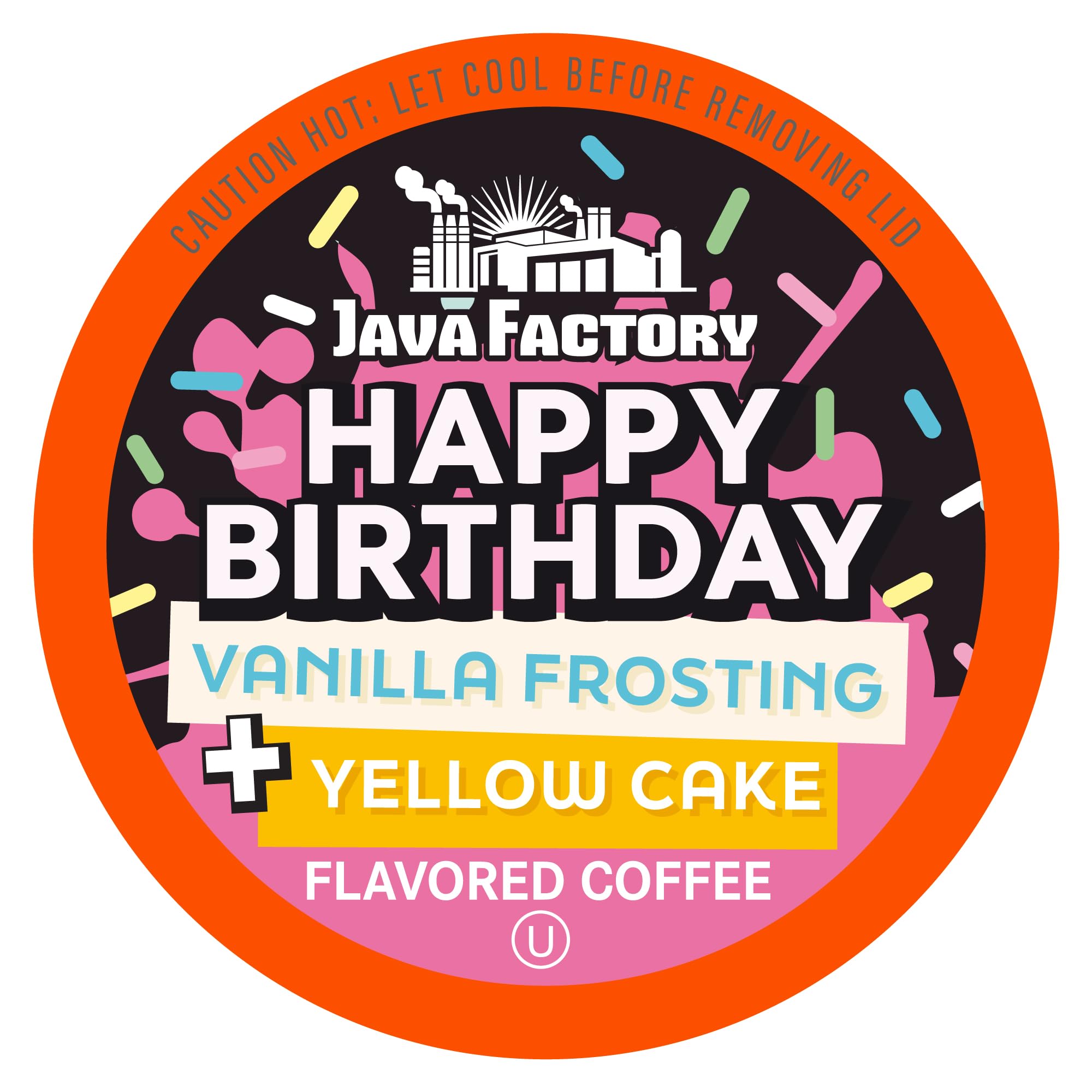 Java Factory Happy Birthday Cake Icing pods for quick single-serve coffee