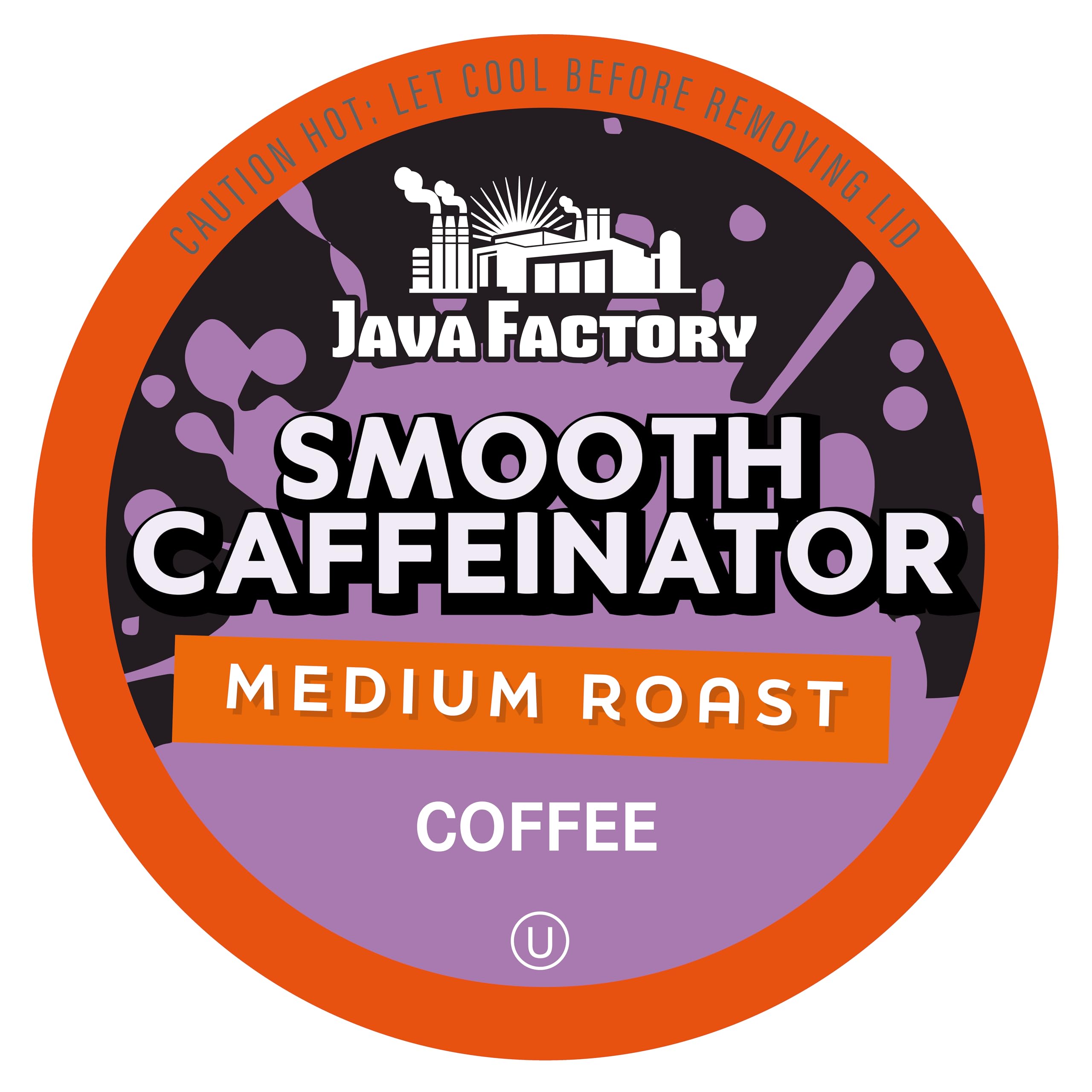 Java Factory Smooth Caffeinator pod close-up for a balanced morning cup.