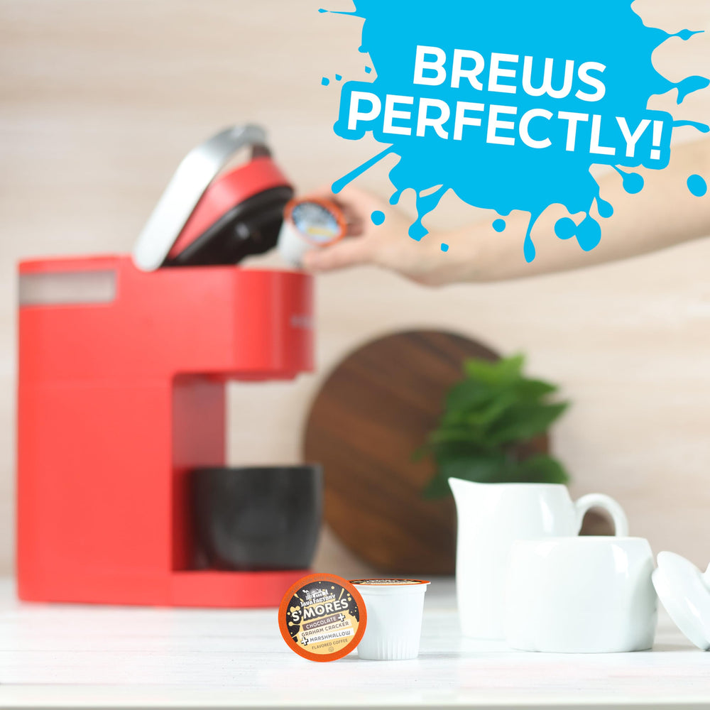 Java Factory S'mores graham cracker hints blend with marshmallow for nostalgic sip