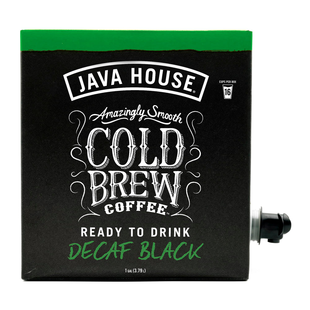 Java House Arabica decaf beans highlight smooth flavor.