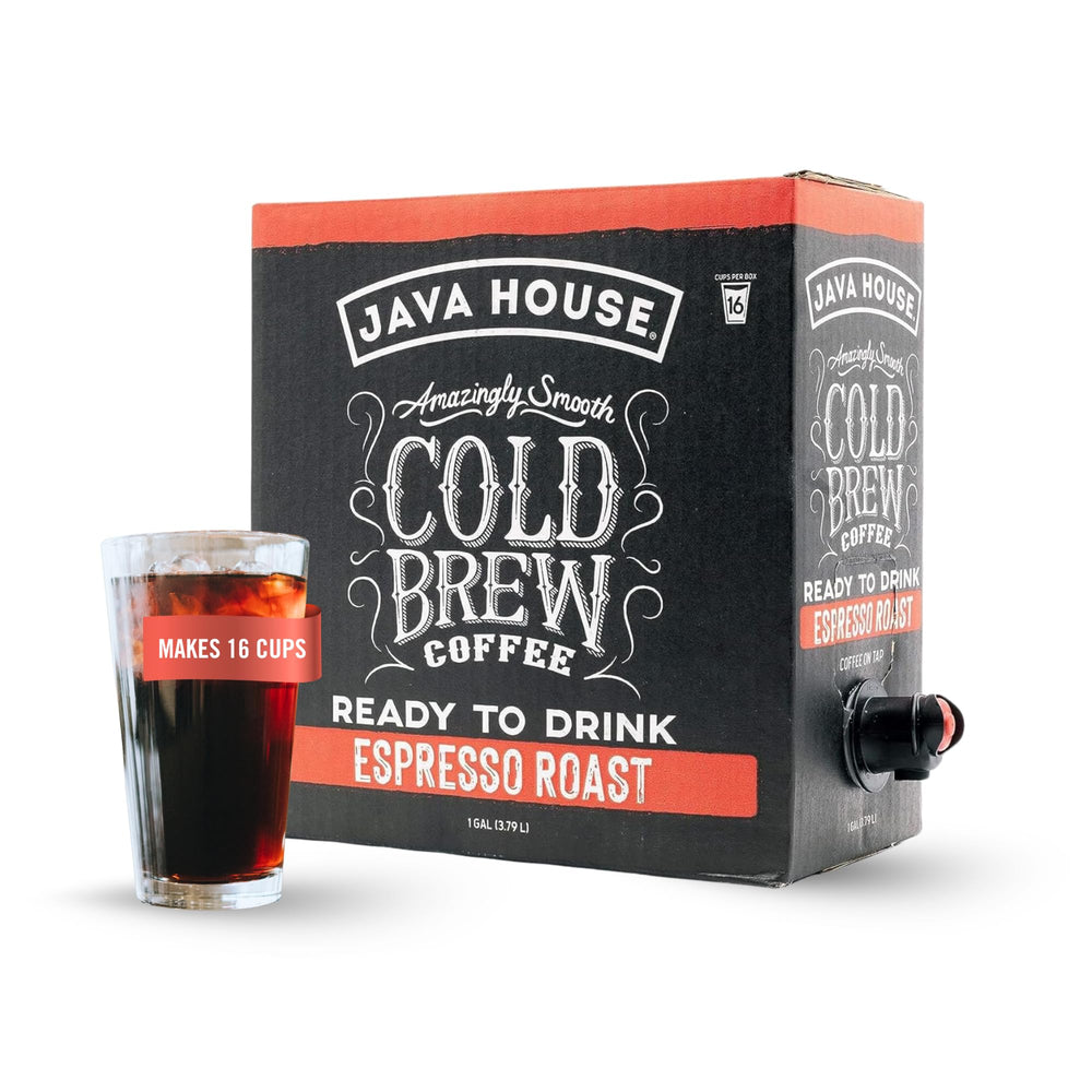 Java House Cold Brew on Tap ready to serve with bold espresso flavor
